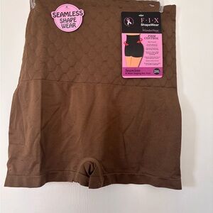 F!X Shapewear Seamless High-Waist Boyshort in Brown